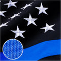 Thin Blue Line Flag 4x6 ft Deluxe Super Tough Series - High Wind