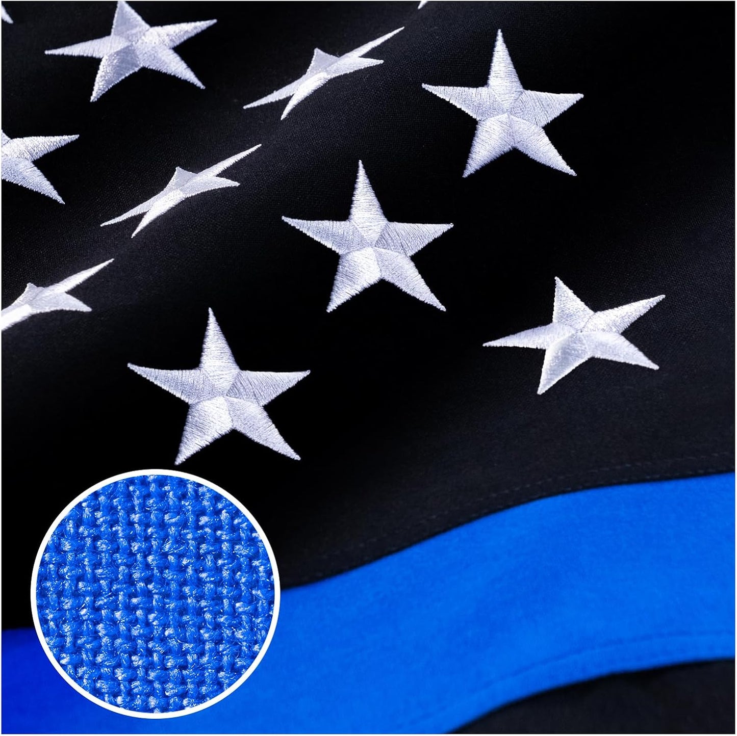 Thin Blue Line Flag 4x6 ft Heavy Duty Spun Polyester Design