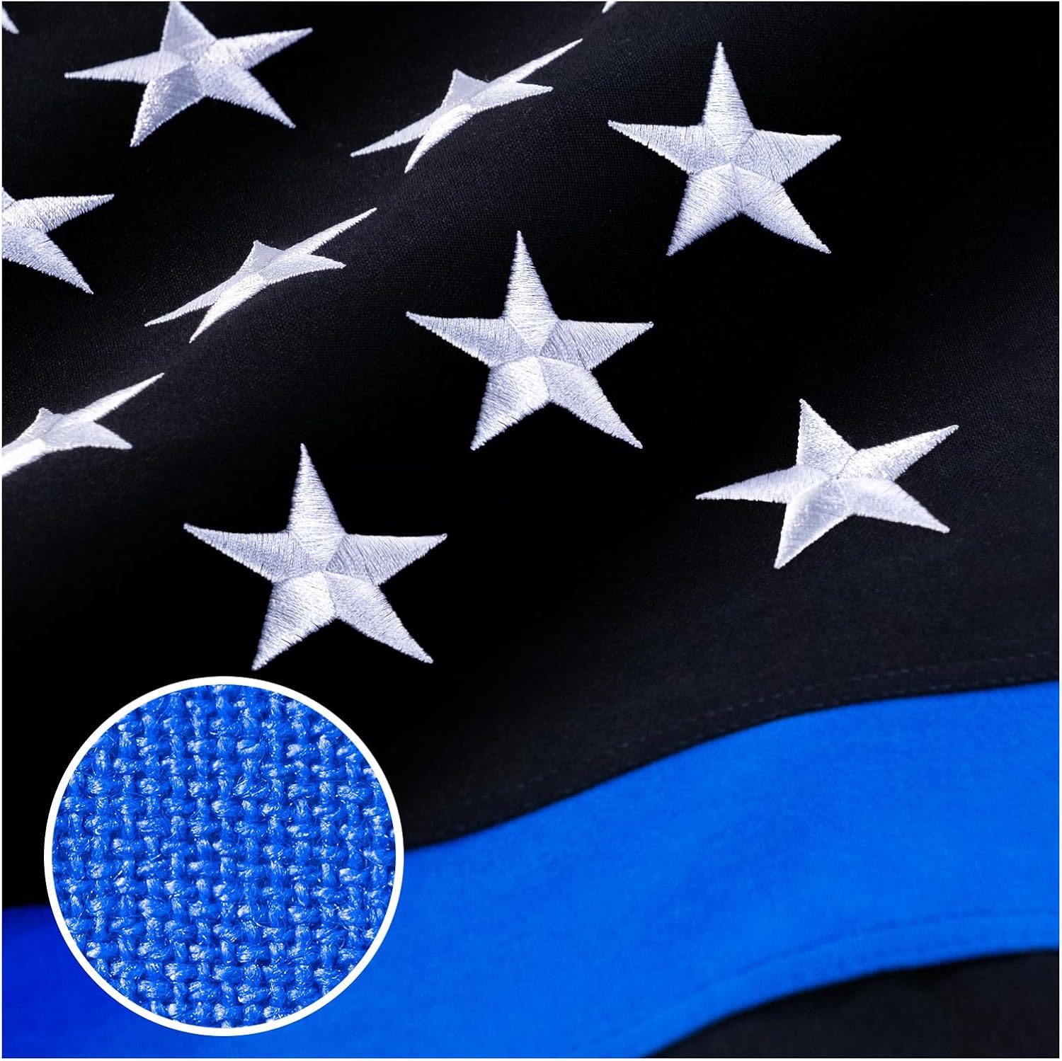 Thin Blue Line Flag 4x6 ft Heavy Duty Spun Polyester Design