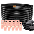 20FT 0 Gauge CCA Power/Ground Wire with Lugs & Heat Shrink - Durable