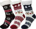 Warm Fuzzy Slipper Socks for Women with Non Slip Grippers