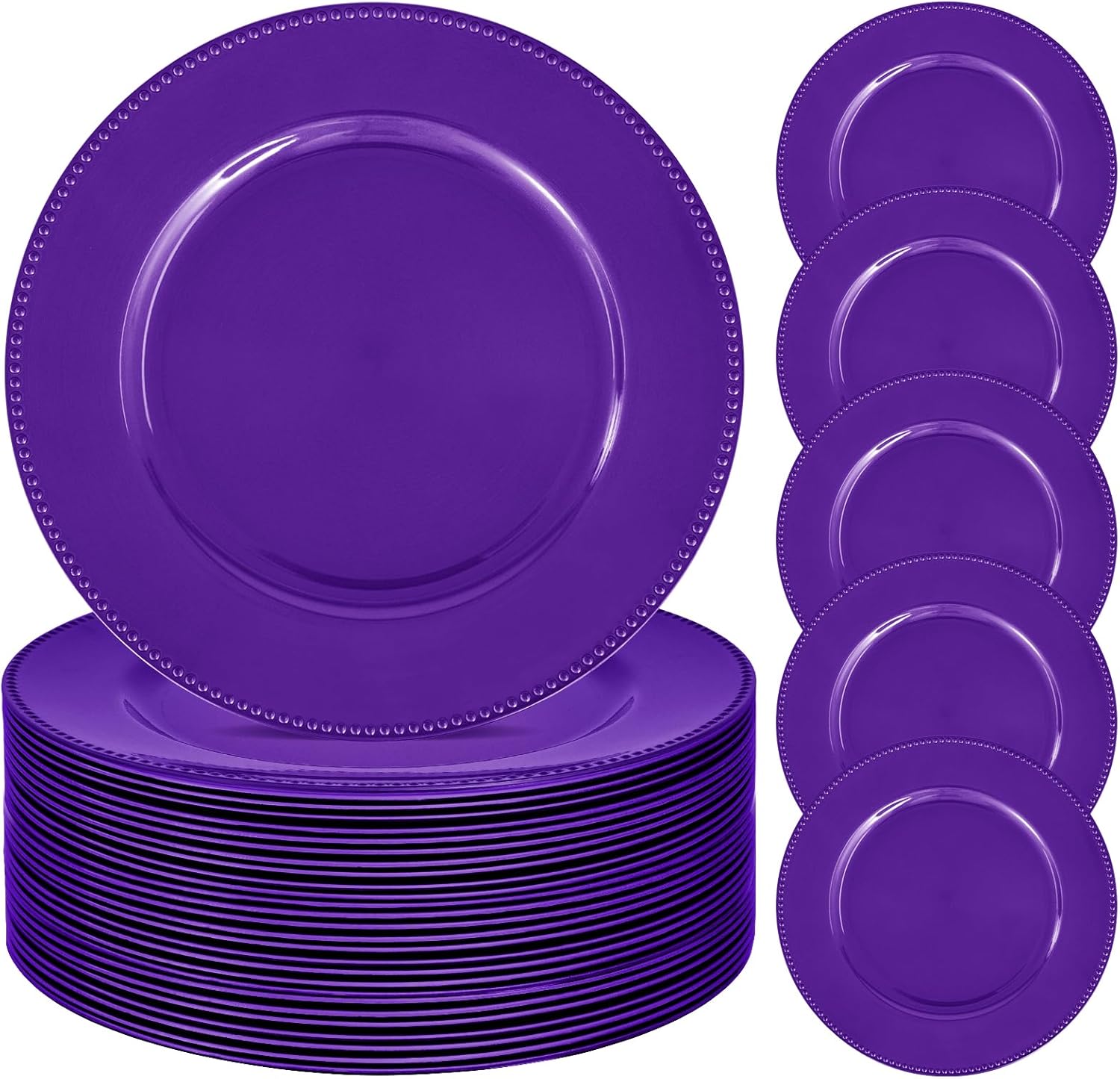Stunning Purple Charger Plates Set - Elevate Your Event Decor!