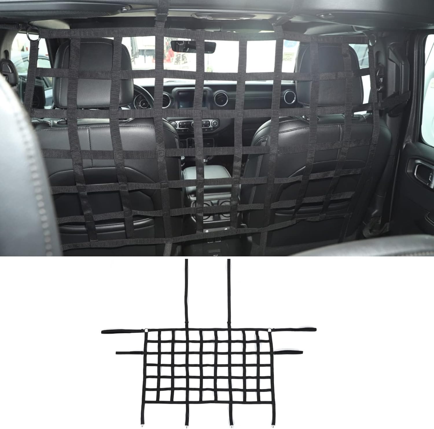 Car Rear Seat Isolation Barrier Net for Wrangler JK JL Gladiator