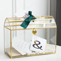 Wedding Card Box with Slot - Large 12.2in Glass Card Holder