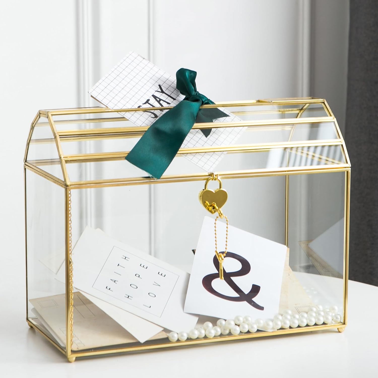 Elegant Wedding Card Box with Slot for Special Occasions