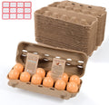 100-Pack Bulk Empty Egg Cartons for Storage - Sturdy Natural Pulp