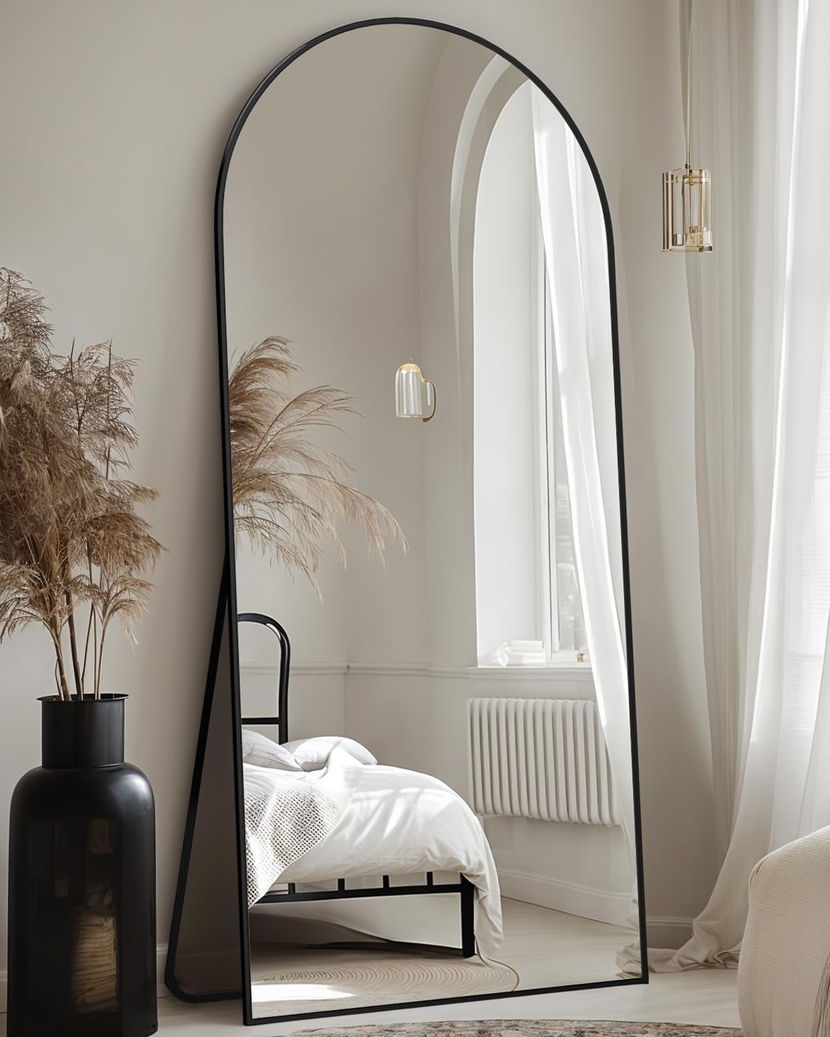 Full Length Mirror with Stand, 68inx26in Arched Design