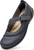Women's Comfortable Lightweight Leather Mary Jane Flats - Versatile
