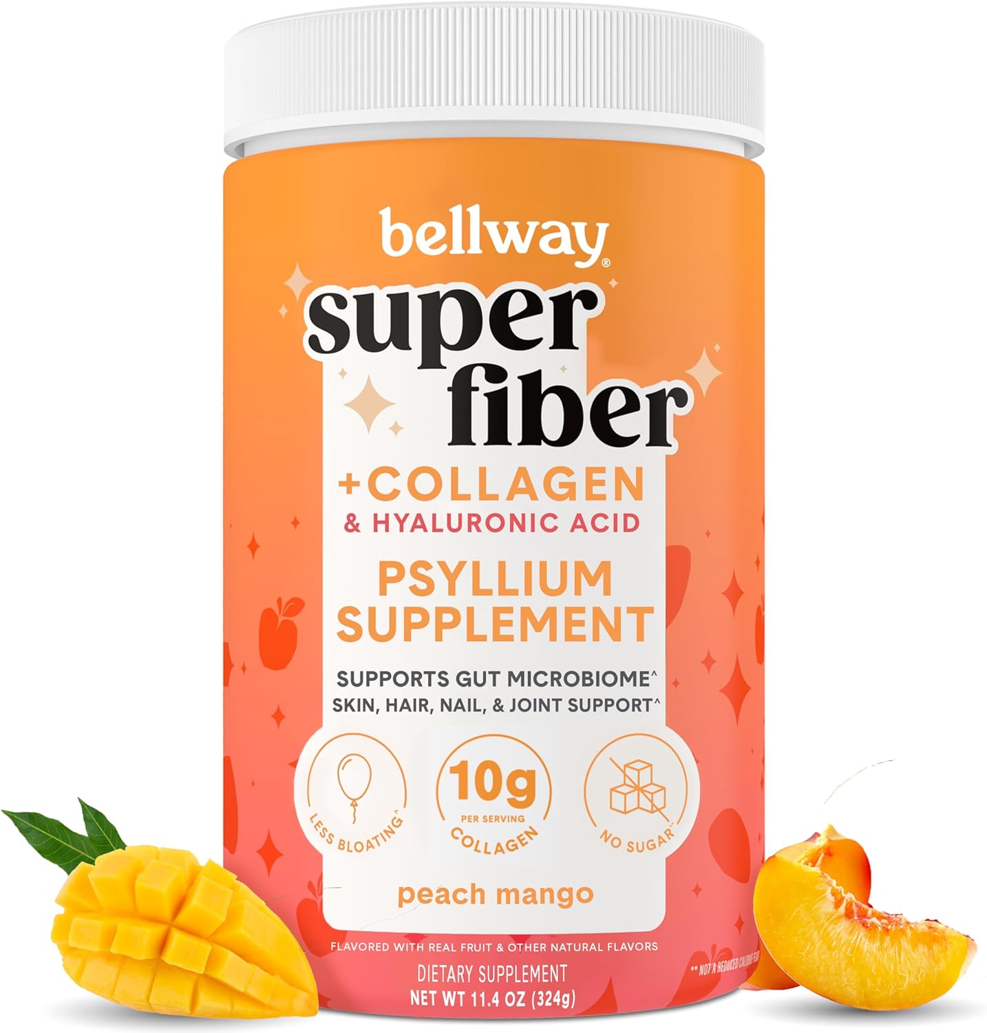 Bellway Super Fiber Powder with Collagen for Digestive Health