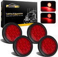 4 in Round LED Trailer Tail Lights Kit - Bright Waterproof