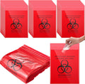 Geyoga 500 Pcs Red Biohazard Bags for Safe Waste Disposal