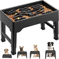 Elevated Slow Feeder Dog Bowls for Large Dogs - Adjustable Raised
