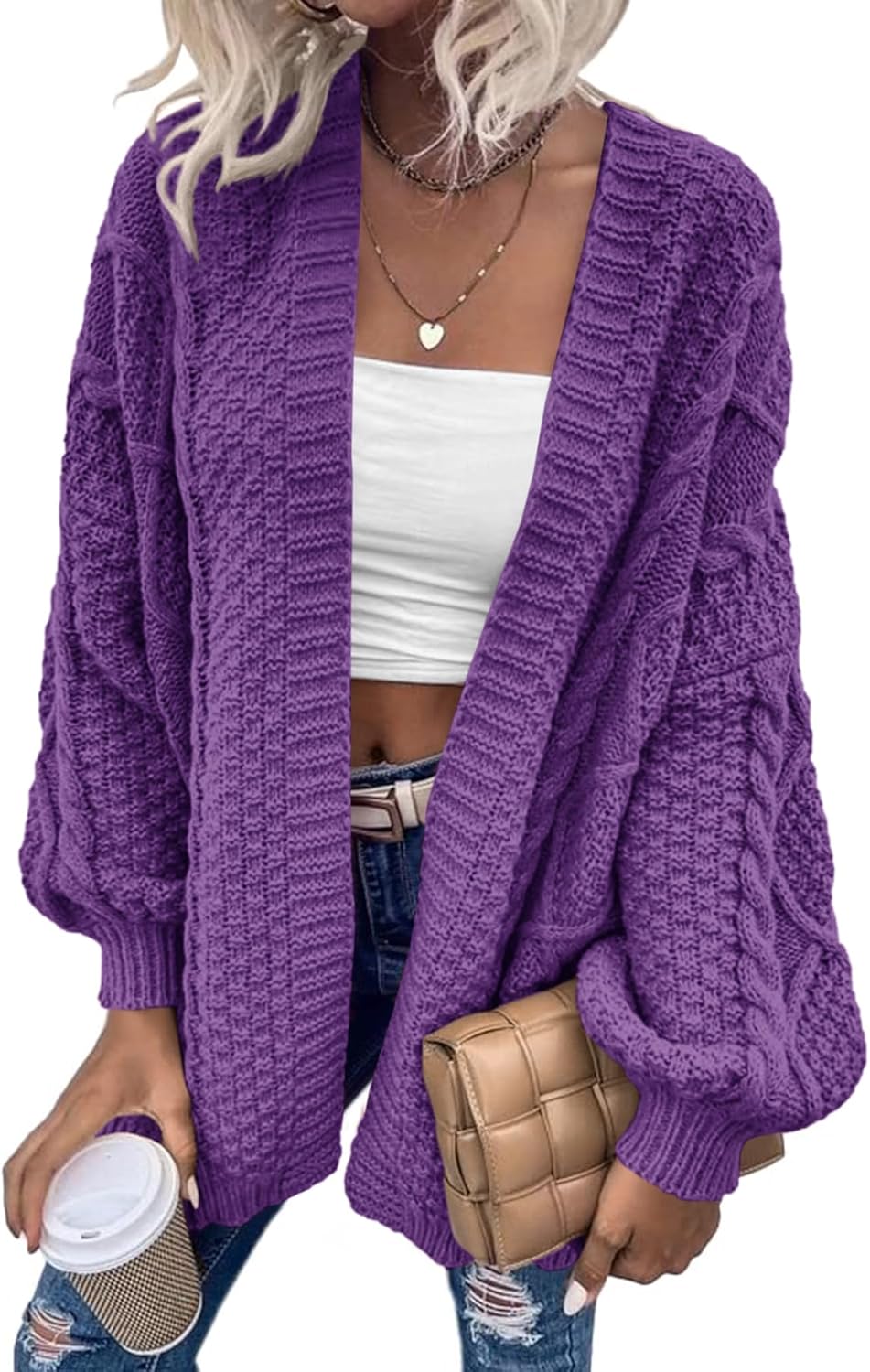 Dyexces Womens Oversized Cardigan Sweaters for Cozy Style