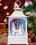 Large Christmas Snowman Snow Globe Light up Lantern - Musical 9.84 in
