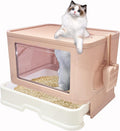 Foldable Enclosed Top Entry Cat Toilet - Extra Large Covered Litter