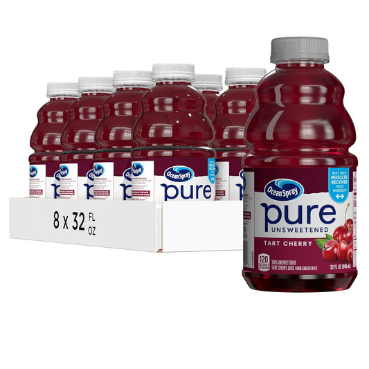 Ocean Spray Pure Unsweetened Tart Cherry Juice, 32 Fl Oz Pack