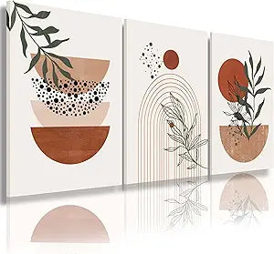 Boho Wall Art Prints Set of 3 for Modern Home Decor