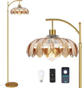 Gold Floor Lamp for Living Room - Mid Century Modern Dimmable