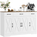BUFFET CABINET with Drawers 55in Sideboard - Modern Farmhouse Storage