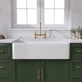 TUKTUK 30 Inch Farmhouse Sink - Durable Fireclay Apron Front
