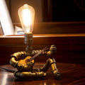 Music Guitar Table Lamp Steampunk Retro Guitar Art Lamp - Industrial