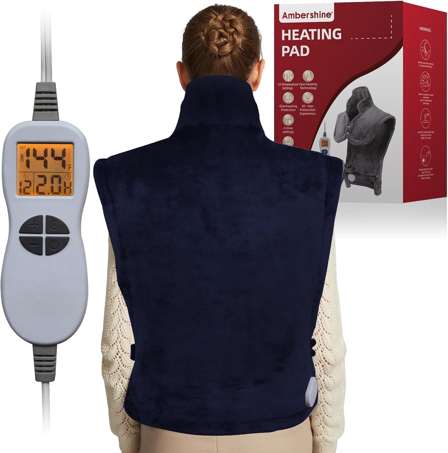 XXXL King Size Neck & Shoulder Heating Pad for Pain Relief