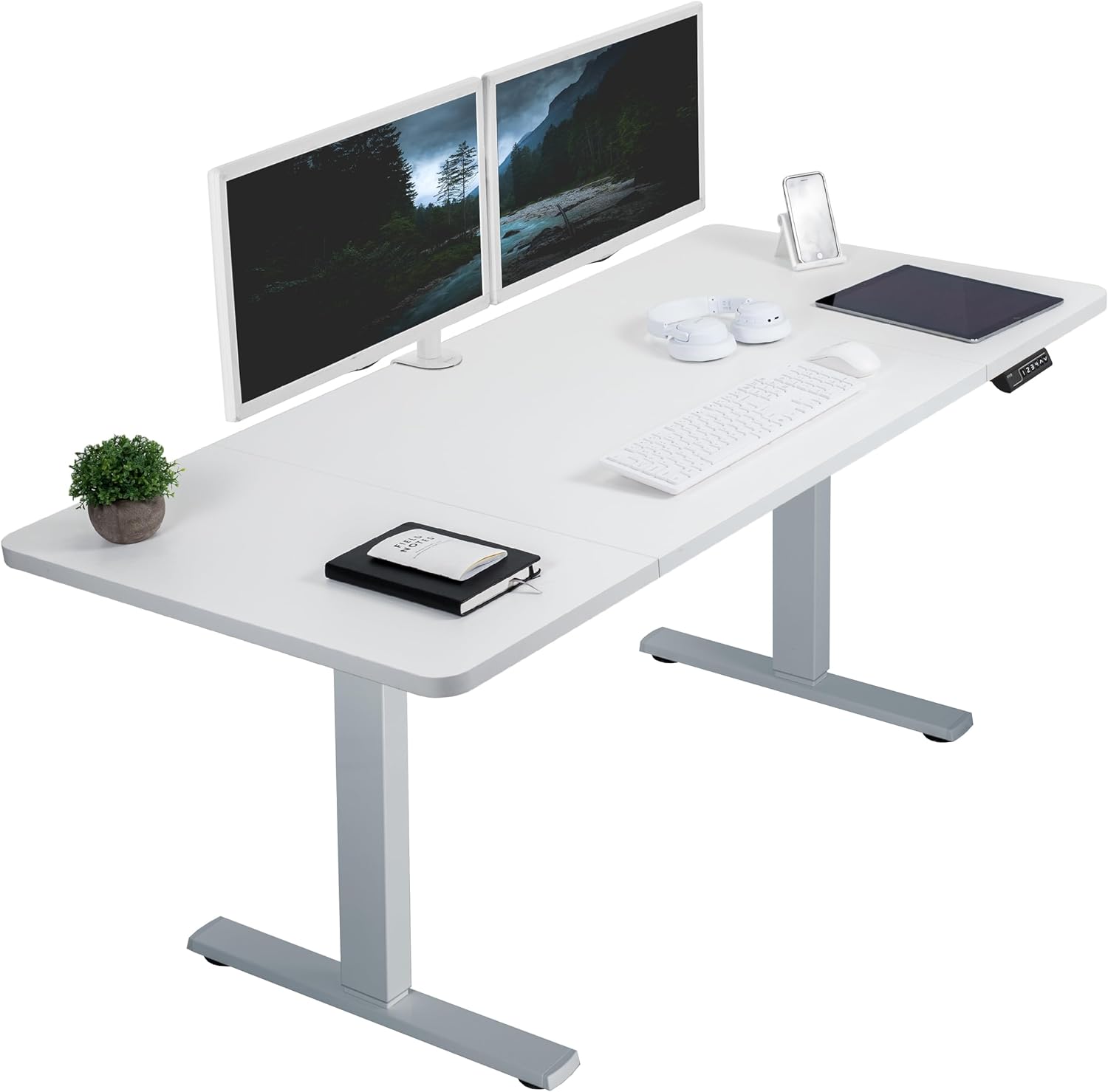 VIVO Electric Standing Desk with Memory Height Adjustment Features