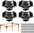 Pergola Brackets 4x4 3-Way Corner Bracket 4pcs - Easy DIY Fit