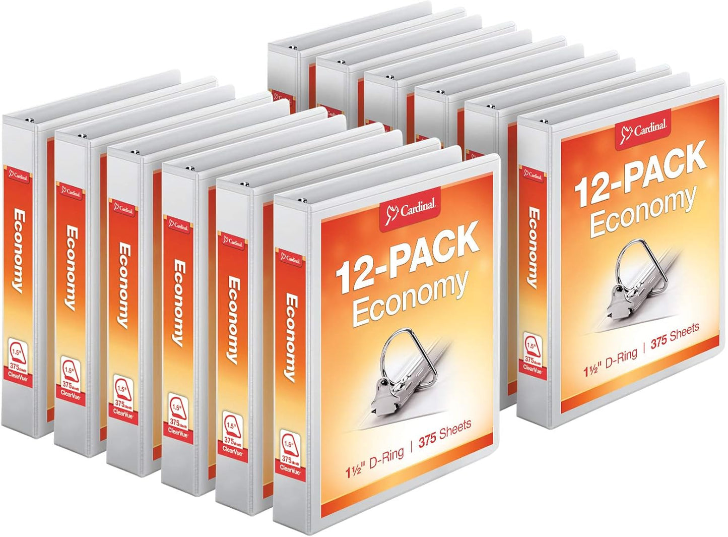 Cardinal Economy 3-Ring Binders with Slant-D Rings for Storage