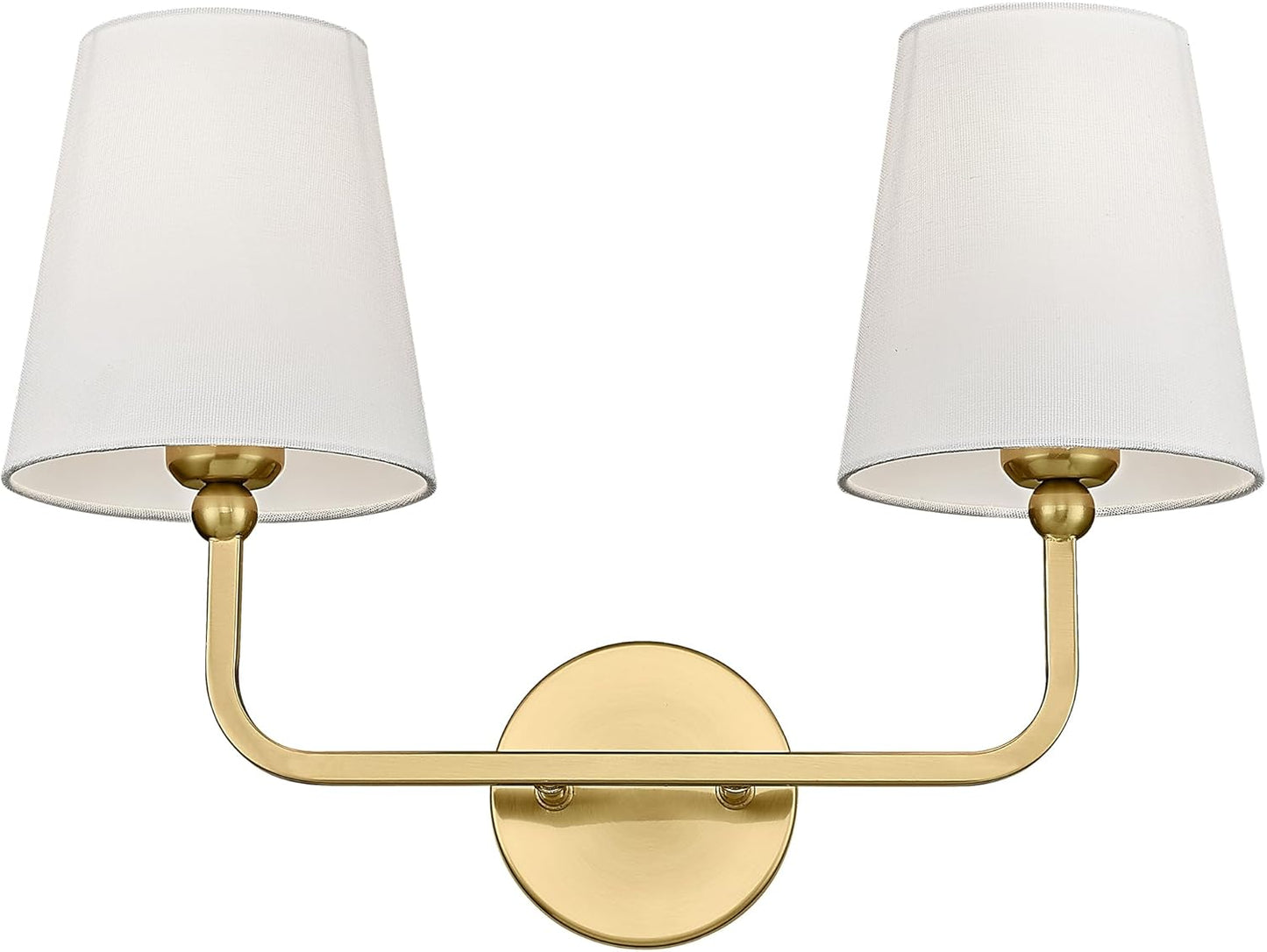 2 Light Bathroom Vanity Light with Brushed Gold Finish
