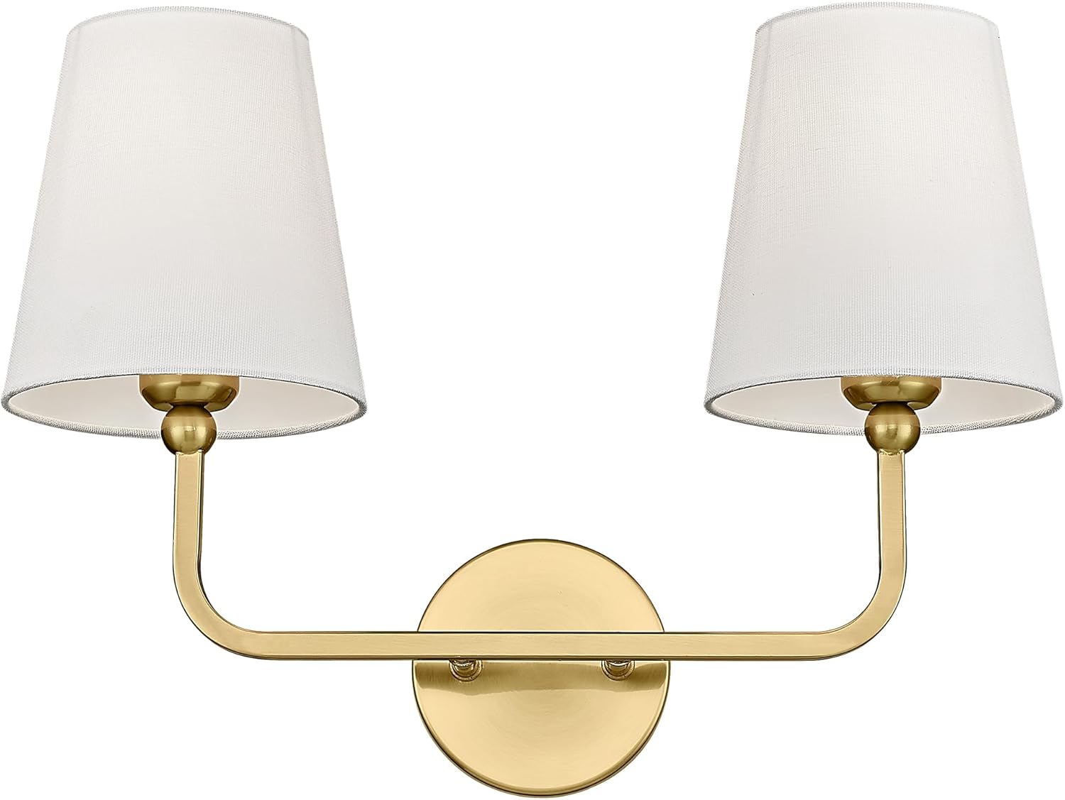 2 Light Bathroom Vanity Light with Brushed Gold Finish