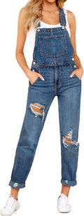 luvamia Women's Casual Stretch Denim Bib Overalls - Comfortable