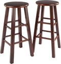 Winsome Element 2-Piece 29in Bar Stool Set - Solid Wood Walnut