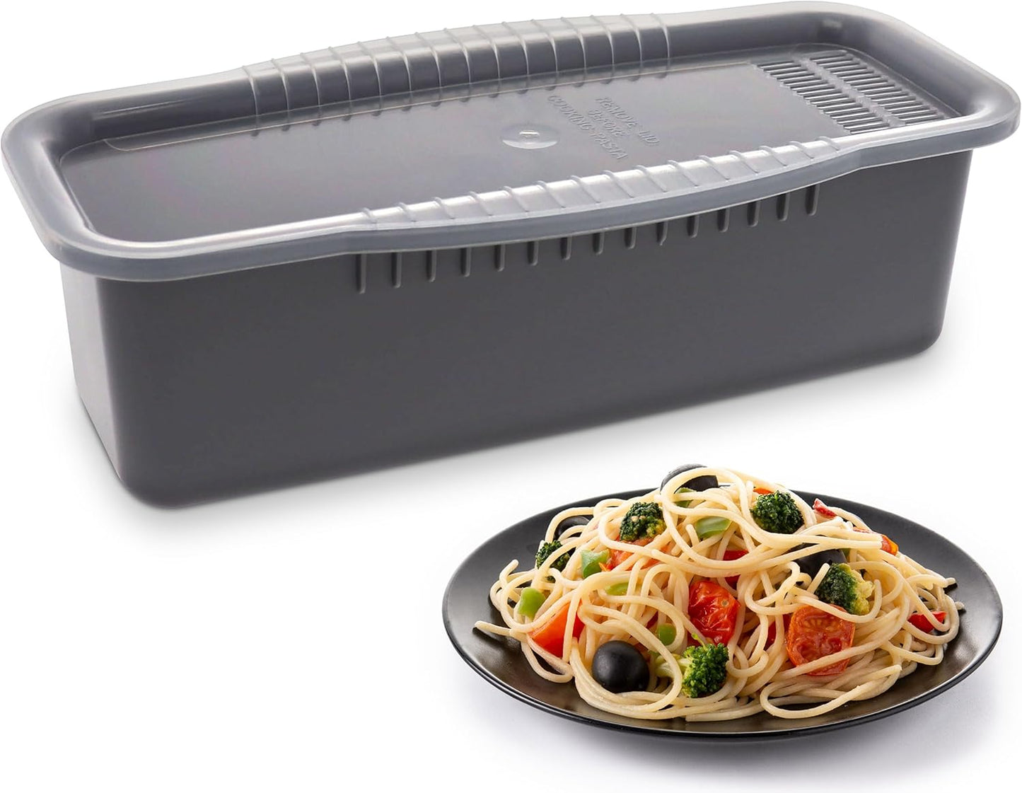 Al-Dente Microwave Pasta Cooker - No-Mess Strainer Lid