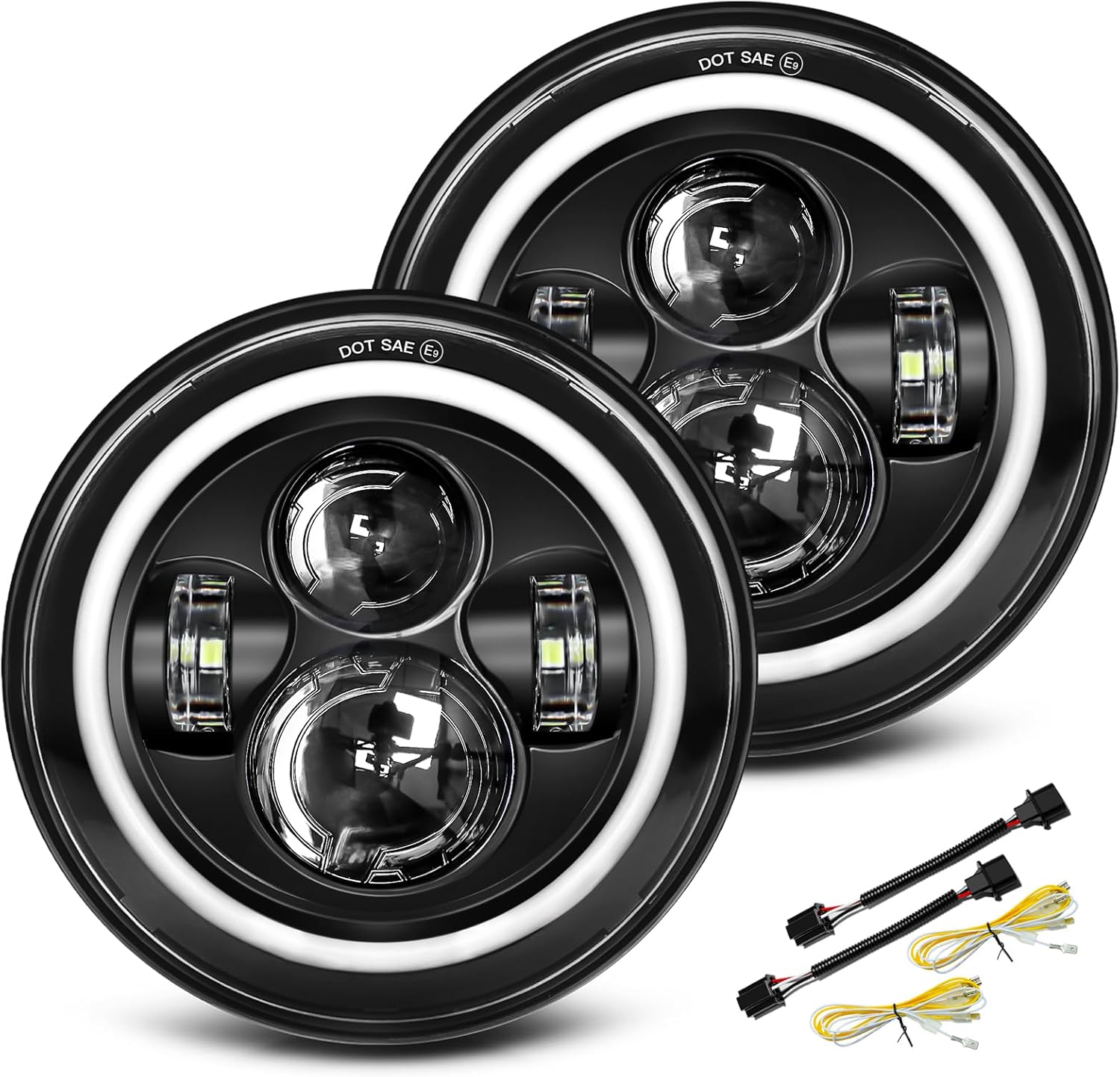 UNI-SHINE 7 Inch LED Headlight for Jeep Wrangler and More