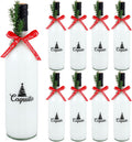 Mimorou 8 Pack Christmas Coquito Glass Wine Bottle Sets for Gifts