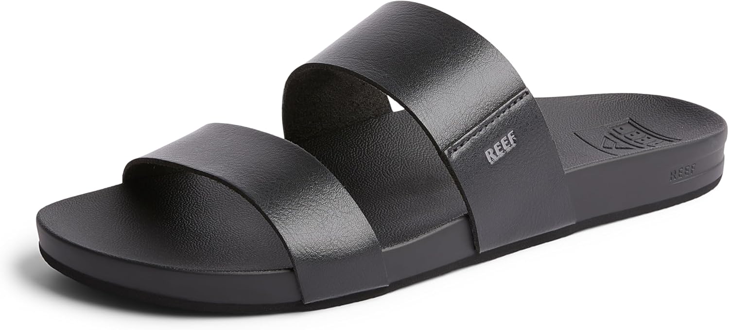 REEF Cushion Vista Women's Slide Sandal with Vegan Leather Straps