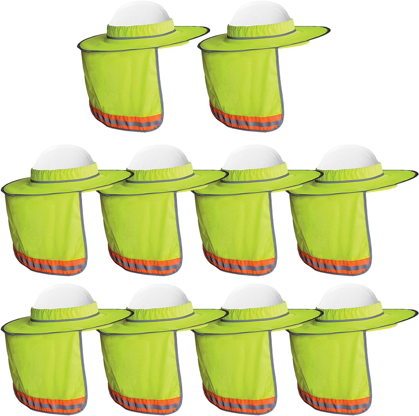 Wolf High-Visibility Orange Reflective Hard Hat Sun Shade