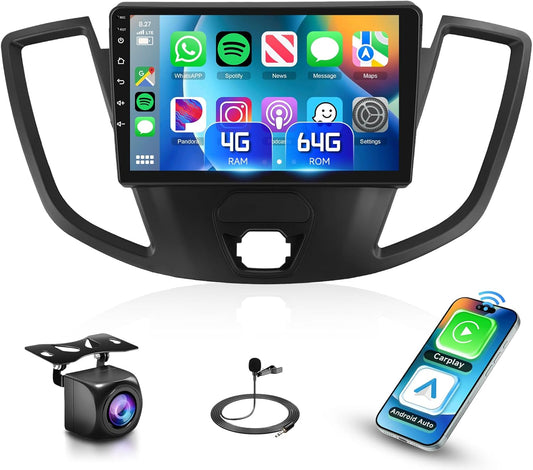 4+64G Car Radio Stereo for Ford Transit with 9inch Touch Screen