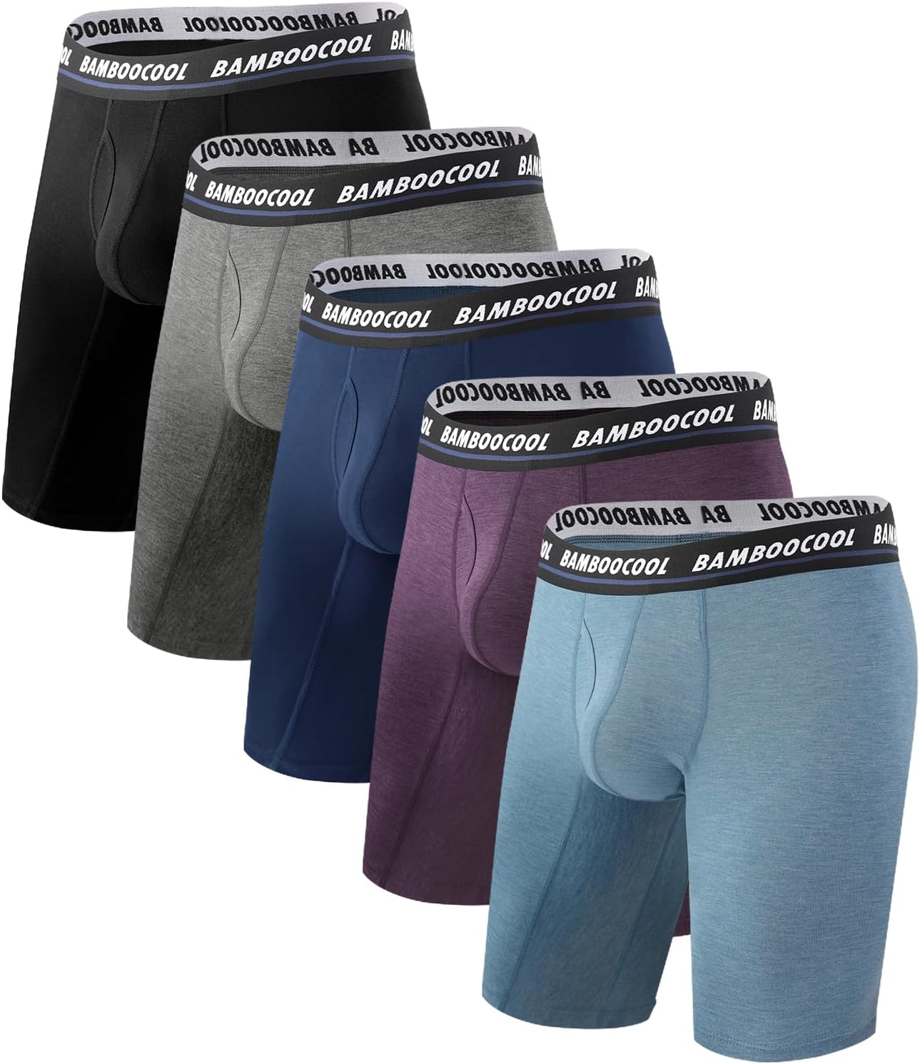 Bamboo Cool Men's Long Boxer Briefs for Ultimate Comfort
