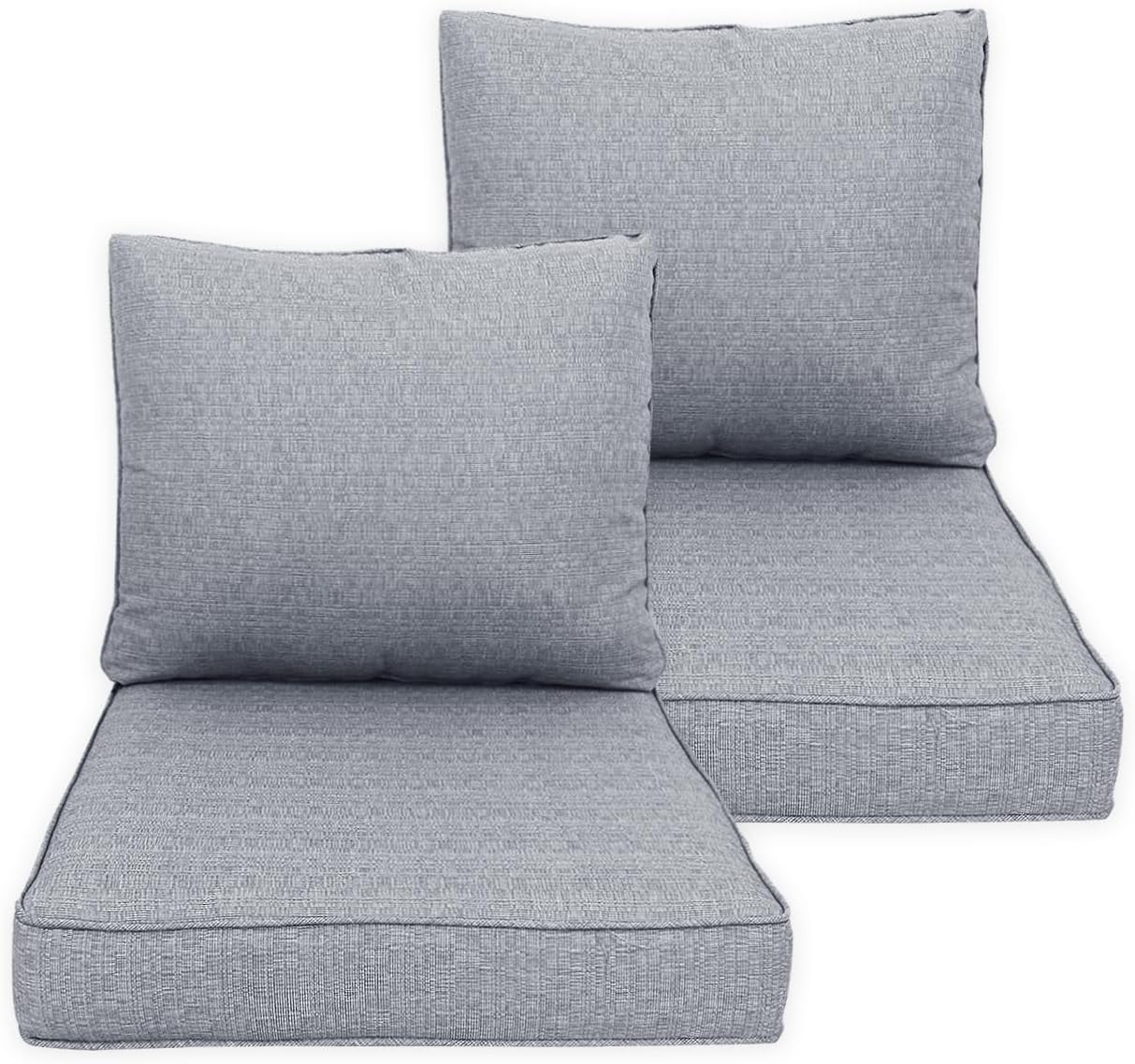 Deep Seat Patio Cushions Set of 2 for Outdoor Comfort