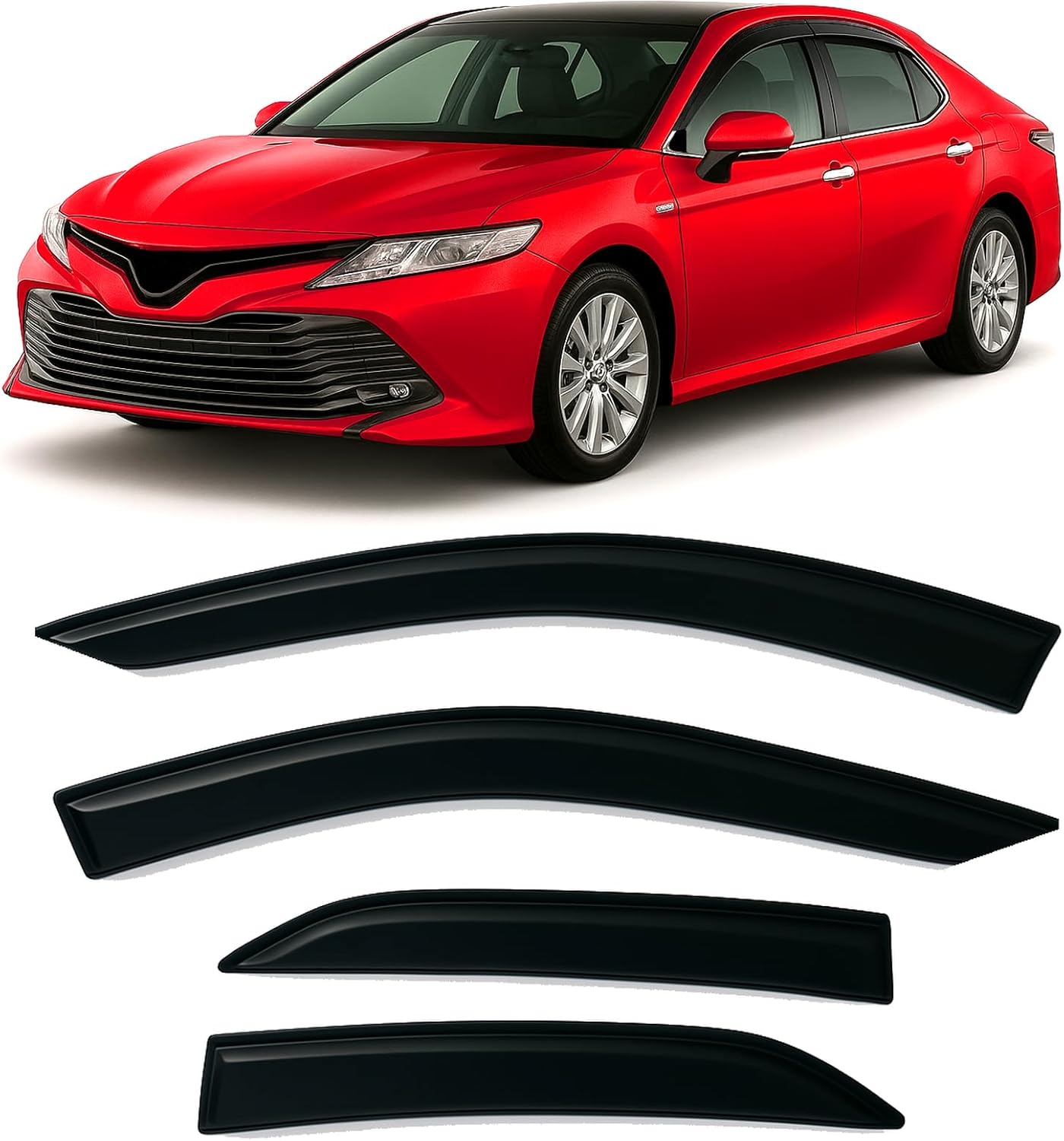 Tape-On Side Window Visor Deflectors for Toyota Camry XV70