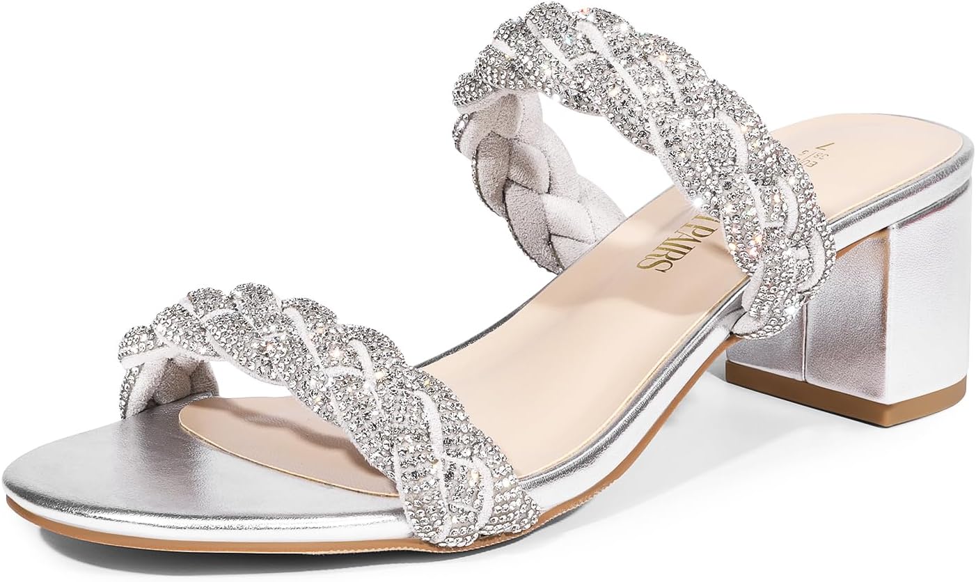 DREAM PAIRS Women's Braided Strap Low Heels for All Occasions