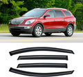 Window Visor for 2008-2017 Buick Enclave - Dark Smoke Tape-On 4PCS