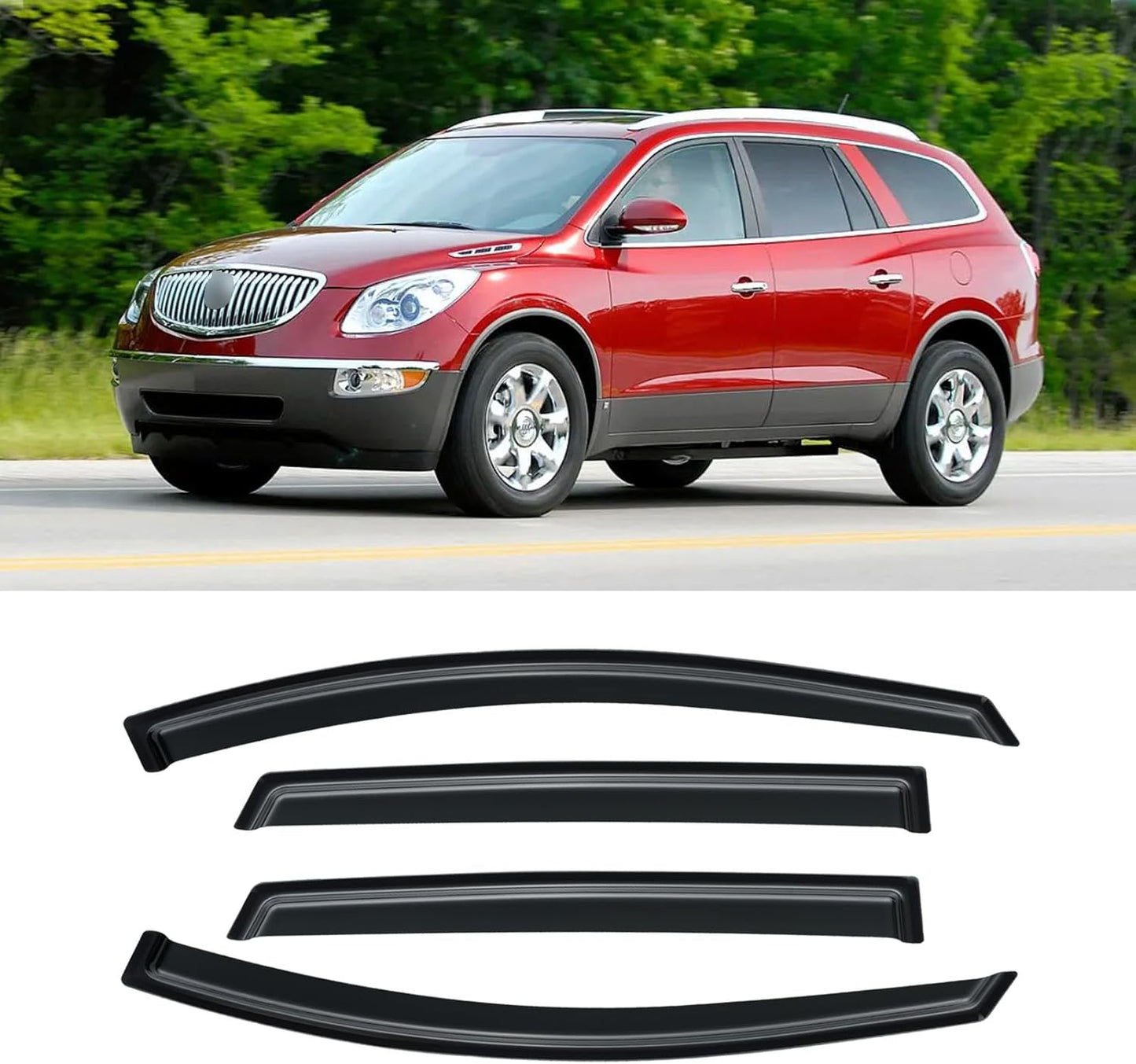 Window Visor for 2008-2017 Buick Enclave - Rain Guards Shields