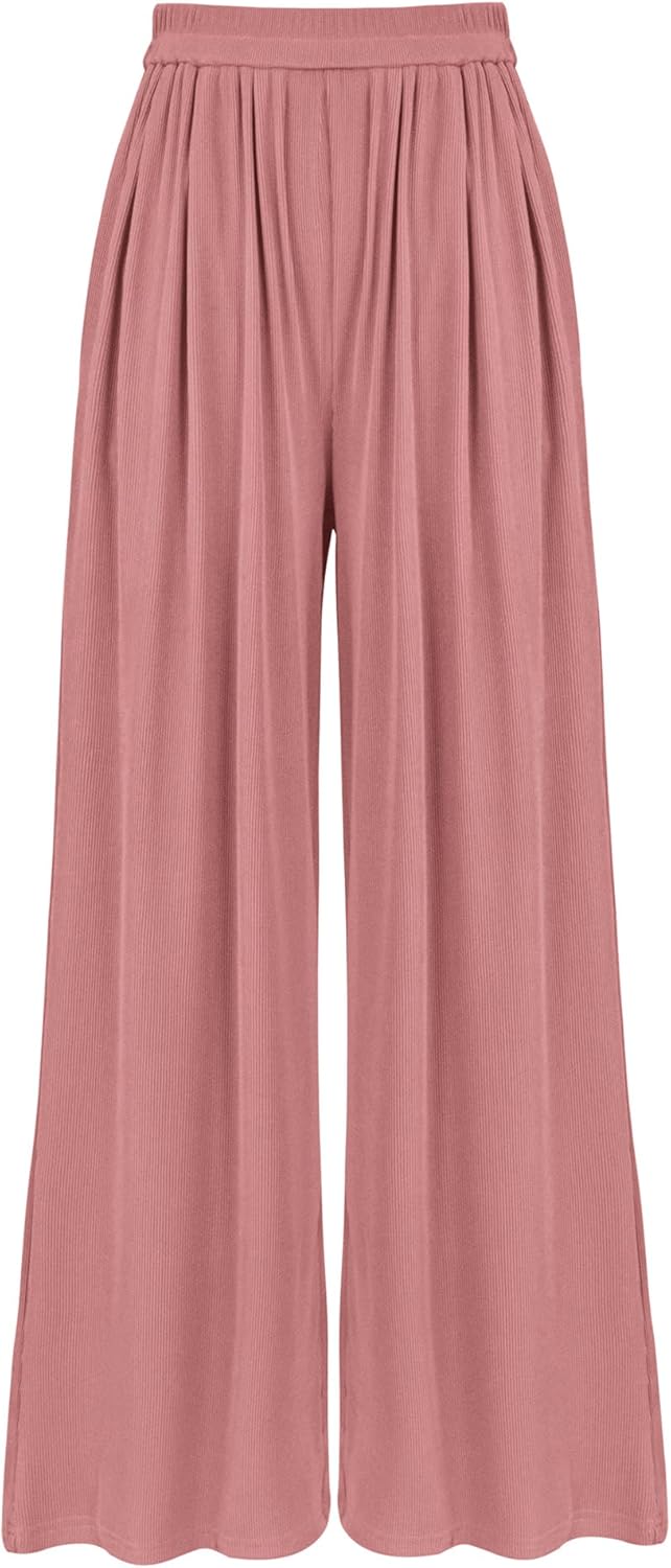 BTFBM Womens Casual Wide Leg Pants for Summer and Fall Wear