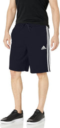 adidas Men's Essentials Fleece 3-Stripes Shorts - Cotton Blend Comfort