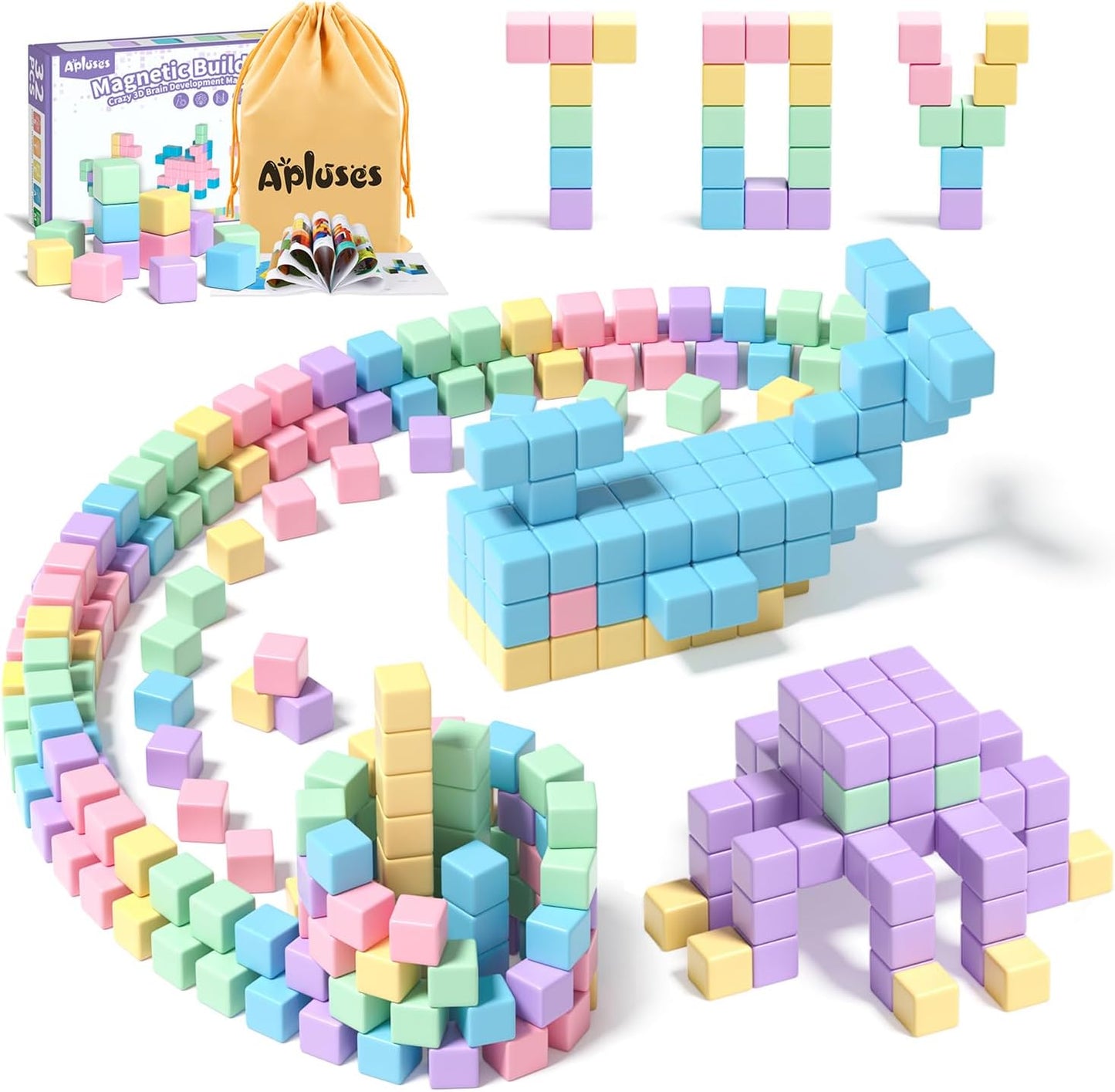 Creative Magnetic Building Cubes for Kids 3-6