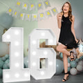 Marquee Numbers Large 16th-Birthday Light Up Number 3ft - Party