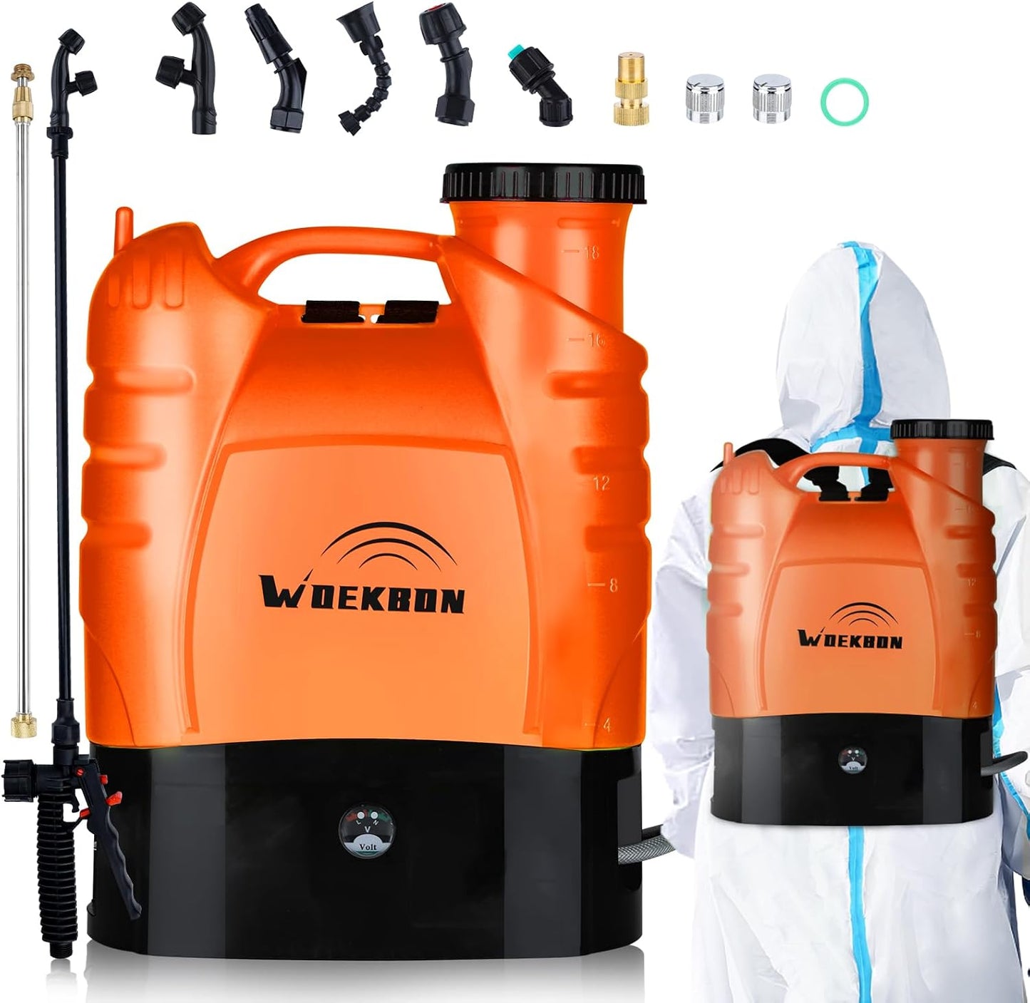 4 Gallon Battery Powered Backpack Sprayer for Efficient Cleaning